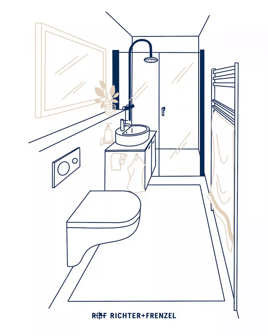 Aufs Entlang einer Wand Wesentliche reduziert