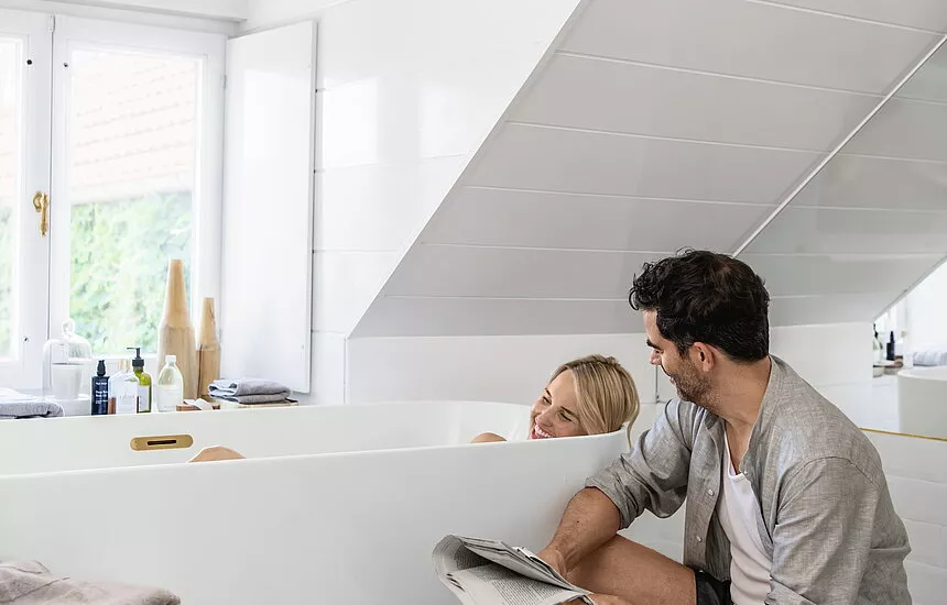 Bad mit Dachschräge